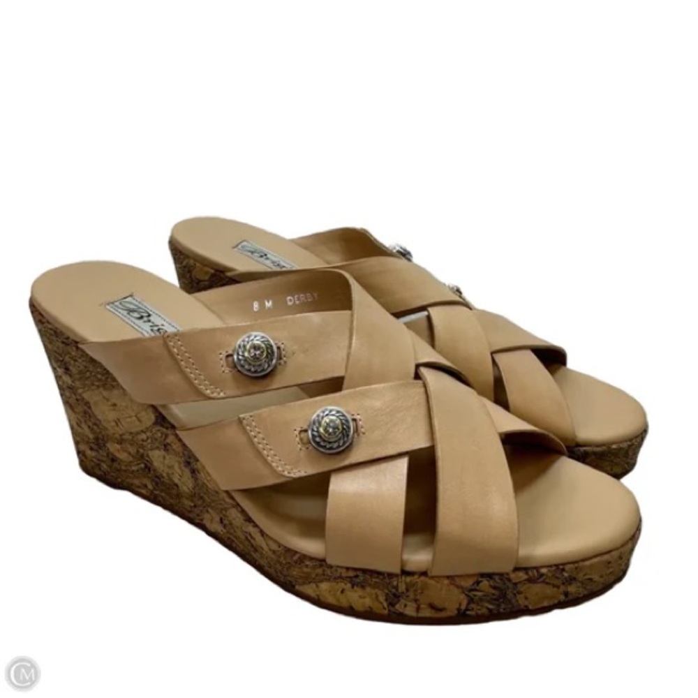 Brighton Derby Wedge Sandal. Tan color. Size 9,5 NWOT